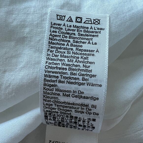 J Crew Embroidered Midi Dress In Ramie Tall 8 White Sheer Boho Cottage - Picture 12 of 13